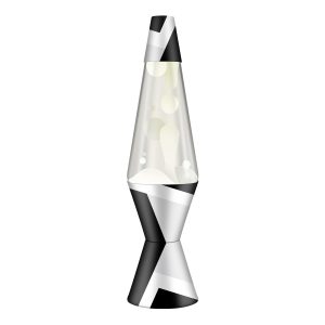 14.5″ Lava Lamp Polygonal White Tone